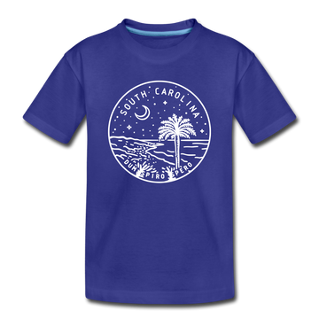 South Carolina Toddler T-Shirt - State Design South Carolina Toddler Tee - royal blue