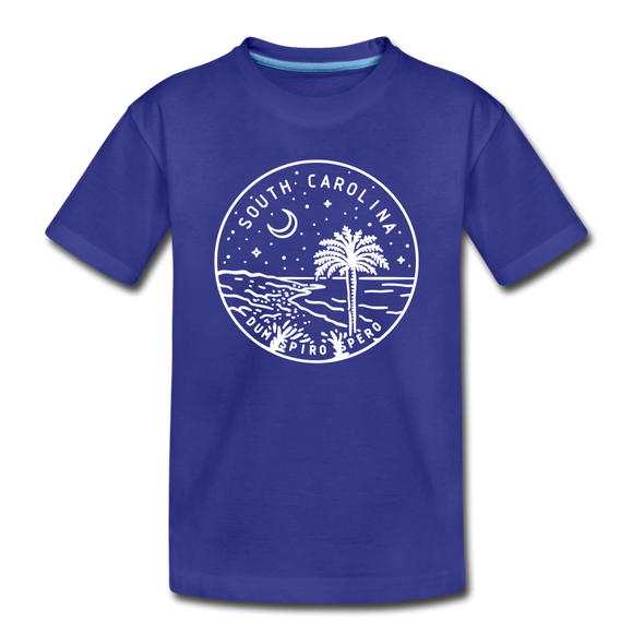 South Carolina Toddler T-Shirt - State Design South Carolina Toddler Tee - royal blue