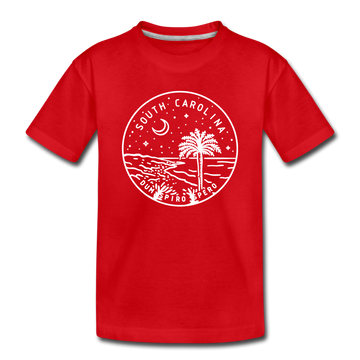 South Carolina Toddler T-Shirt - State Design South Carolina Toddler Tee - red