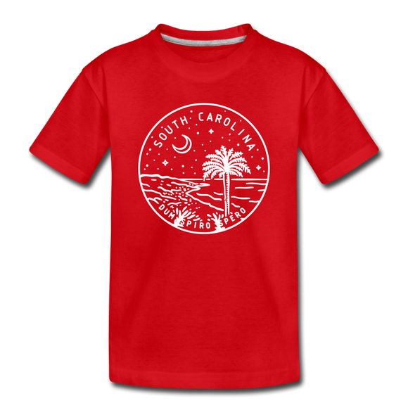 South Carolina Toddler T-Shirt - State Design South Carolina Toddler Tee - red