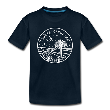 South Carolina Toddler T-Shirt - State Design South Carolina Toddler Tee - deep navy