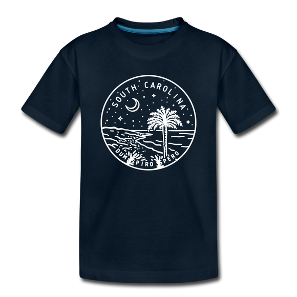 South Carolina Toddler T-Shirt - State Design South Carolina Toddler Tee - deep navy