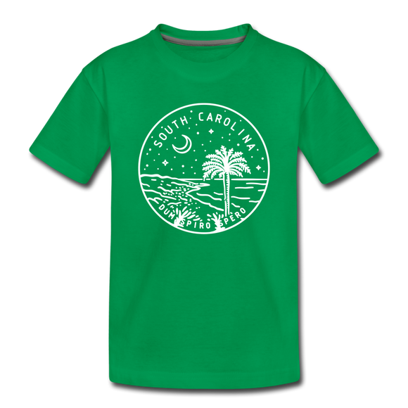 South Carolina Toddler T-Shirt - State Design South Carolina Toddler Tee - kelly green
