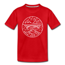 West Virginia Toddler T-Shirt - State Design West Virginia Toddler Tee - red