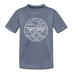 West Virginia Toddler T-Shirt - State Design West Virginia Toddler Tee - heather blue