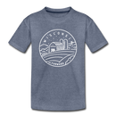 Wisconsin Toddler T-Shirt - State Design Wisconsin Toddler Tee - heather blue