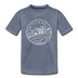 Wisconsin Toddler T-Shirt - State Design Wisconsin Toddler Tee - heather blue