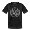 Wyoming Toddler T-Shirt - State Design Wyoming Toddler Tee - charcoal gray