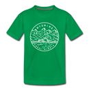 Wyoming Toddler T-Shirt - State Design Wyoming Toddler Tee - kelly green
