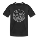 Vermont Toddler T-Shirt - State Design Vermont Toddler Tee - black