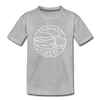 Vermont Toddler T-Shirt - State Design Vermont Toddler Tee - heather gray