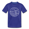 Vermont Toddler T-Shirt - State Design Vermont Toddler Tee - royal blue