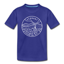 Vermont Toddler T-Shirt - State Design Vermont Toddler Tee - royal blue