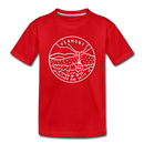 Vermont Toddler T-Shirt - State Design Vermont Toddler Tee - red