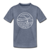 Vermont Toddler T-Shirt - State Design Vermont Toddler Tee - heather blue