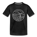 Vermont Toddler T-Shirt - State Design Vermont Toddler Tee - charcoal gray