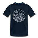Vermont Toddler T-Shirt - State Design Vermont Toddler Tee - deep navy