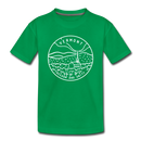 Vermont Toddler T-Shirt - State Design Vermont Toddler Tee - kelly green