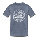 Virginia Toddler T-Shirt - State Design Virginia Toddler Tee - heather blue