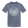 Virginia Toddler T-Shirt - State Design Virginia Toddler Tee - heather blue