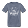 Washington Toddler T-Shirt - State Design Washington Toddler Tee - heather blue