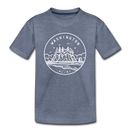 Washington Toddler T-Shirt - State Design Washington Toddler Tee - heather blue