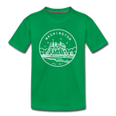Washington Toddler T-Shirt - State Design Washington Toddler Tee - kelly green