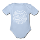 Alaska Baby Bodysuit - Organic State Design Alaska Baby Bodysuit - sky