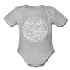 Alaska Baby Bodysuit - Organic State Design Alaska Baby Bodysuit - heather gray