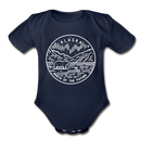 Alaska Baby Bodysuit - Organic State Design Alaska Baby Bodysuit - dark navy