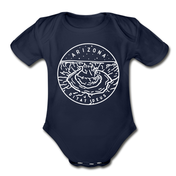 Arizona Baby Bodysuit - Organic State Design Arizona Baby Bodysuit - dark navy