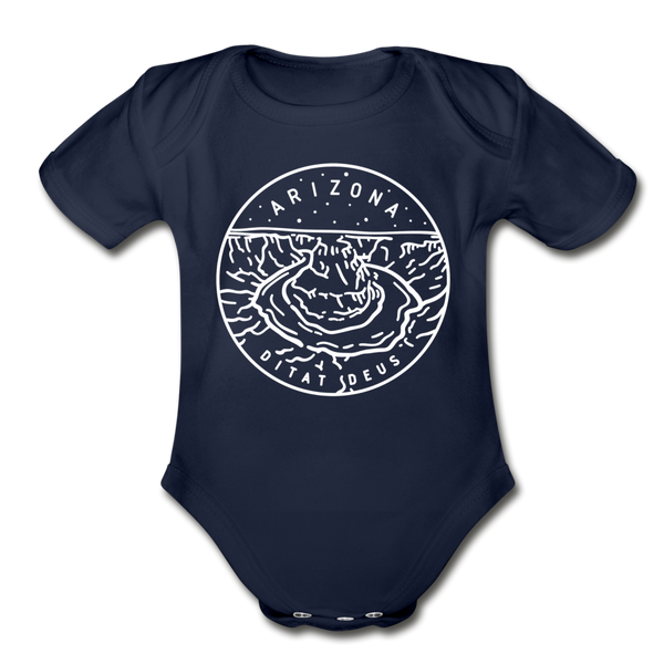 Arizona Baby Bodysuit - Organic State Design Arizona Baby Bodysuit - dark navy