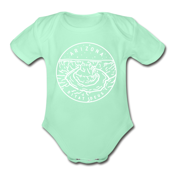 Arizona Baby Bodysuit - Organic State Design Arizona Baby Bodysuit - light mint