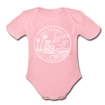 California Baby Bodysuit - Organic State Design California Baby Bodysuit - light pink