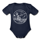 California Baby Bodysuit - Organic State Design California Baby Bodysuit - dark navy
