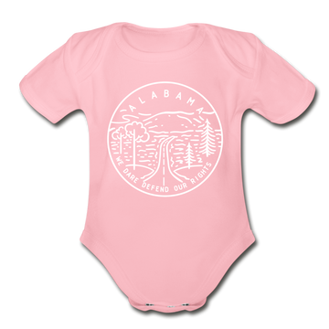 Alabama Baby Bodysuit - Organic State Design Alabama Baby Bodysuit - light pink