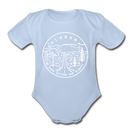 Alabama Baby Bodysuit - Organic State Design Alabama Baby Bodysuit - sky
