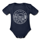 Alabama Baby Bodysuit - Organic State Design Alabama Baby Bodysuit - dark navy
