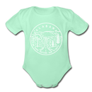 Alabama Baby Bodysuit - Organic State Design Alabama Baby Bodysuit - light mint