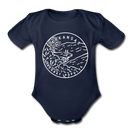 Arkansas Baby Bodysuit - Organic State Design Arkansas Baby Bodysuit - dark navy