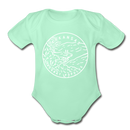 Arkansas Baby Bodysuit - Organic State Design Arkansas Baby Bodysuit - light mint
