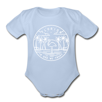 Florida Baby Bodysuit - Organic State Design Florida Baby Bodysuit - sky