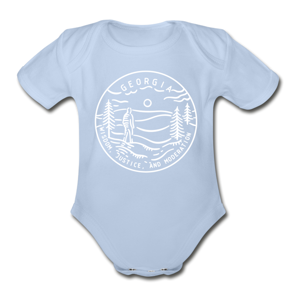 Georgia Baby Bodysuit - Organic State Design Georgia Baby Bodysuit - sky