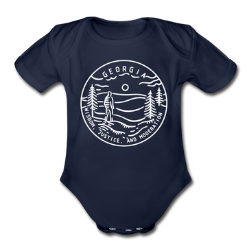 Georgia Baby Bodysuit - Organic State Design Georgia Baby Bodysuit - dark navy