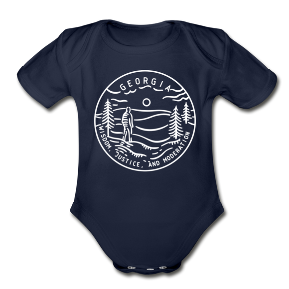 Georgia Baby Bodysuit - Organic State Design Georgia Baby Bodysuit - dark navy