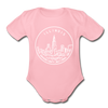 Illinois Baby Bodysuit - Organic State Design Illinois Baby Bodysuit - light pink