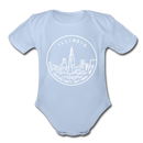 Illinois Baby Bodysuit - Organic State Design Illinois Baby Bodysuit - sky