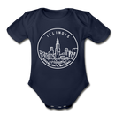 Illinois Baby Bodysuit - Organic State Design Illinois Baby Bodysuit - dark navy