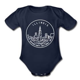 Illinois Baby Bodysuit - Organic State Design Illinois Baby Bodysuit