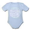 Indiana Baby Bodysuit - Organic State Design Indiana Baby Bodysuit - sky